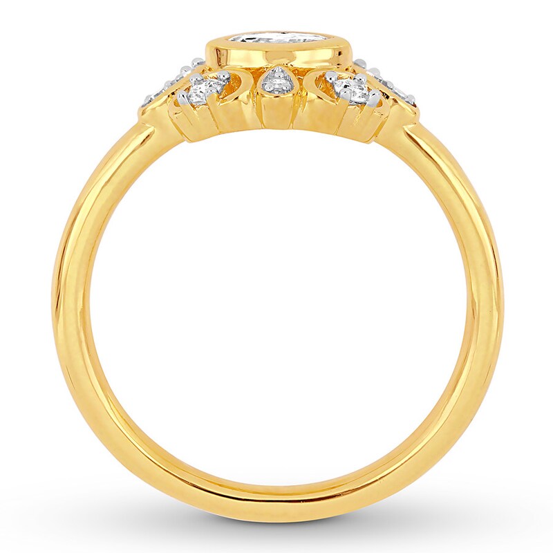 Diamond Fashion Ring 1/4 Carat tw 10K Yellow Gold
