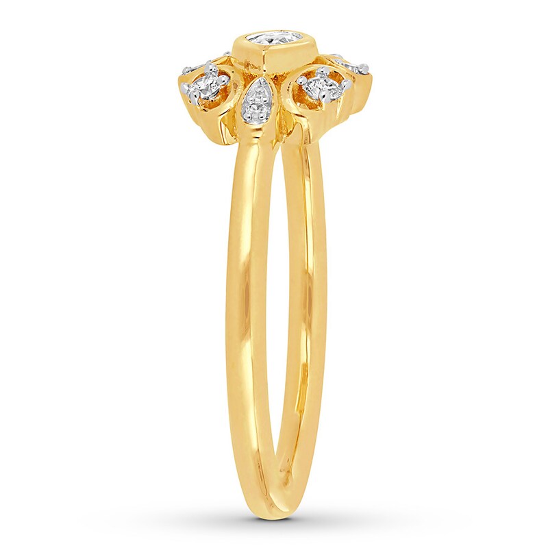 Diamond Fashion Ring 1/4 Carat tw 10K Yellow Gold