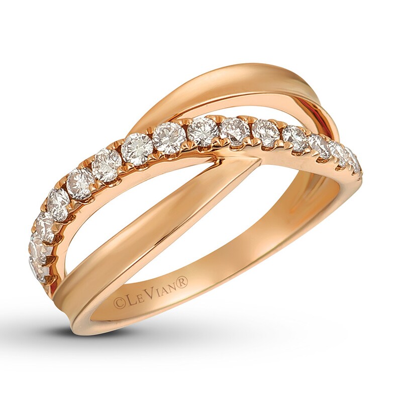 Le Vian Nude Diamond Ring 1/2 ct tw Round 14K Strawberry Gold