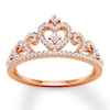 Thumbnail Image 1 of Diamond Tiara Ring 1/4 ct tw Round-cut 10K Rose Gold