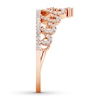Thumbnail Image 3 of Diamond Tiara Ring 1/4 ct tw Round-cut 10K Rose Gold