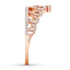 Thumbnail Image 2 of Diamond Tiara Ring 1/4 ct tw Round-cut 10K Rose Gold