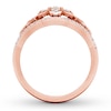 Thumbnail Image 2 of Floral Diamond Ring 1/3 ct tw Round-cut 10K Rose Gold