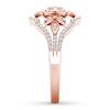 Thumbnail Image 2 of Floral Diamond Ring 1/3 ct tw Round-cut 10K Rose Gold