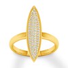 Thumbnail Image 0 of Diamond North South Ring 1/4 ct tw Round-cut 10K Yellow Gold