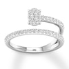 Thumbnail Image 1 of Diamond Wrap Ring 1/3 ct tw Round-cut 10K White Gold