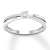 Thumbnail Image 0 of Diamond Ring 1/8 ct tw Princess & Round-cut 10K White Gold