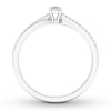 Thumbnail Image 2 of Diamond Ring 1/8 ct tw Princess & Round-cut 10K White Gold