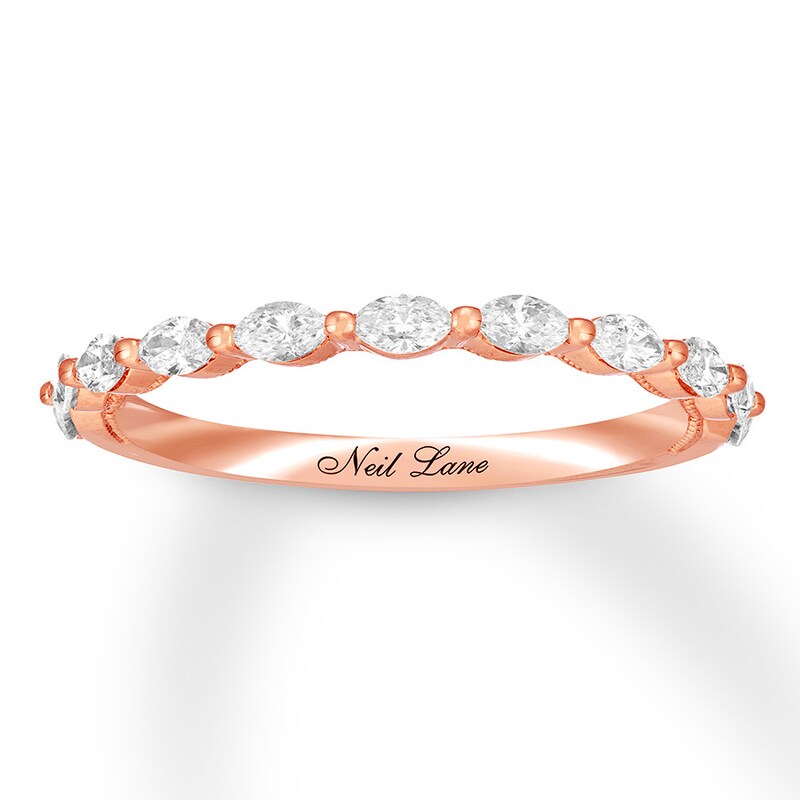 Neil Lane Diamond Wedding Band 1/2 ct tw Marquise 14K Rose Gold