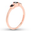 Thumbnail Image 1 of Black Diamond Ring 3/8 ct tw Round-cut 10K Rose Gold