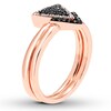 Thumbnail Image 2 of Black & White Diamond Ring Set 1/4 ct tw Round 10K Rose Gold