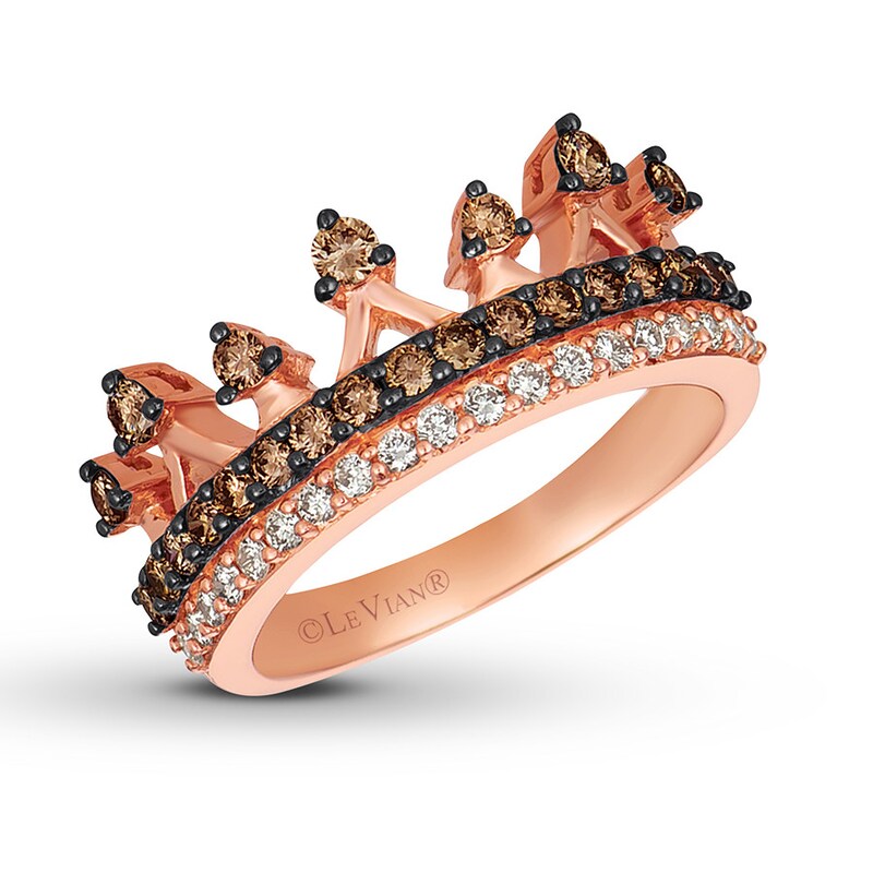 Le Vian Chocolate Diamond Ring 7/8 ct tw 14K Strawberry Gold