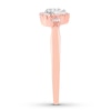 Thumbnail Image 3 of Multi-Diamond Heart Promise Ring 1/5 ct tw 10K Rose Gold