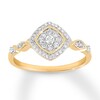 Thumbnail Image 0 of Diamond Promise Ring 1/4 ct tw Round-cut 10K Yellow Gold