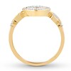 Thumbnail Image 1 of Diamond Promise Ring 1/4 ct tw Round-cut 10K Yellow Gold