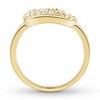 Thumbnail Image 2 of Diamond Moon Ring 1/4 ct tw Round-cut 10K Yellow Gold