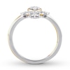 Thumbnail Image 1 of Diamond Ring Set 1/4 ct tw Round-cut Sterling Silver & 10K Yellow Gold
