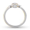 Diamond Ring Set 1/4 ct tw Round-cut Sterling Silver & 10K Yellow Gold