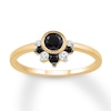Thumbnail Image 0 of Black & White Diamond Ring 3/8 ct tw Round-cut 10K Yellow Gold
