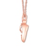 Thumbnail Image 2 of Emmy London Sapphire Baby Shoe Necklace 10K Rose Gold