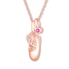 Thumbnail Image 3 of Emmy London Sapphire Baby Shoe Necklace 10K Rose Gold