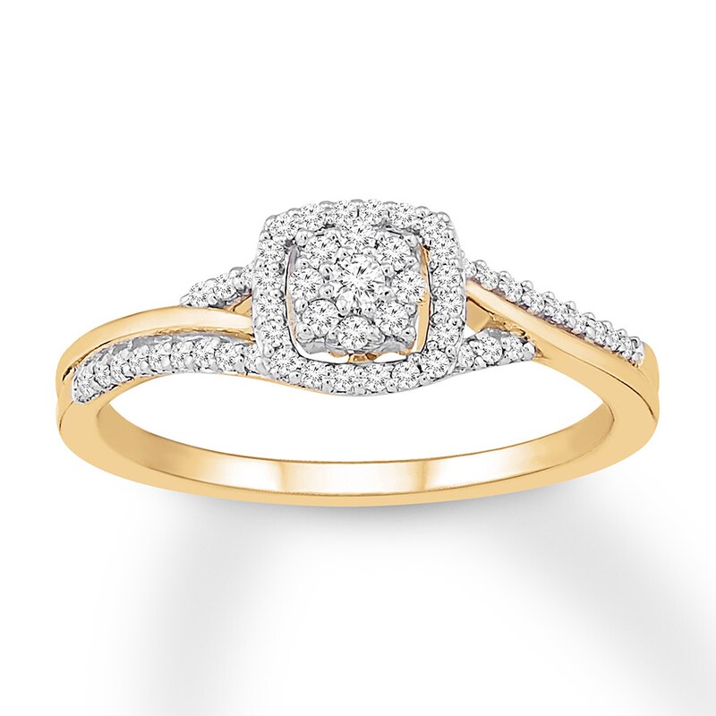 Main Image 1 of Diamond Ring 1/5 ct tw Round-cut 10K Yellow Gold