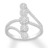 Thumbnail Image 0 of Diamond North South Ring 1/2 ct tw Round-cut 10K White Gold