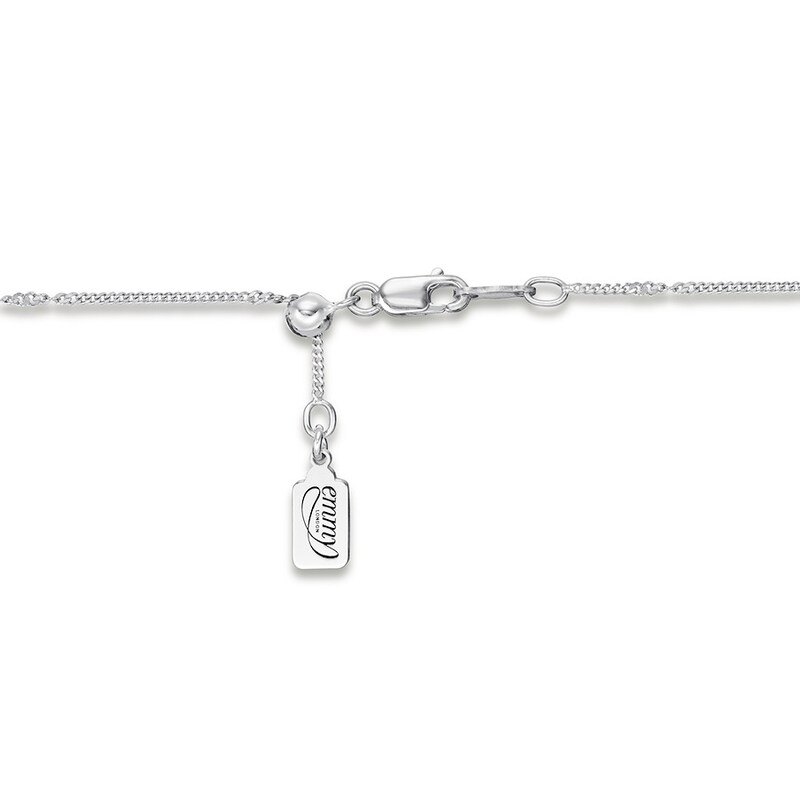 Main Image 3 of Emmy London Dimond Accent Shoe Necklace Sterling Silver 20&quot;