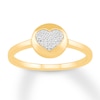 Thumbnail Image 0 of Diamond Heart Ring 1/15 ct tw Round-cut 10K Yellow Gold