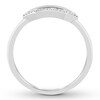 Thumbnail Image 1 of Diamond Geometric Ring 1/10 ct tw Round-cut Sterling Silver