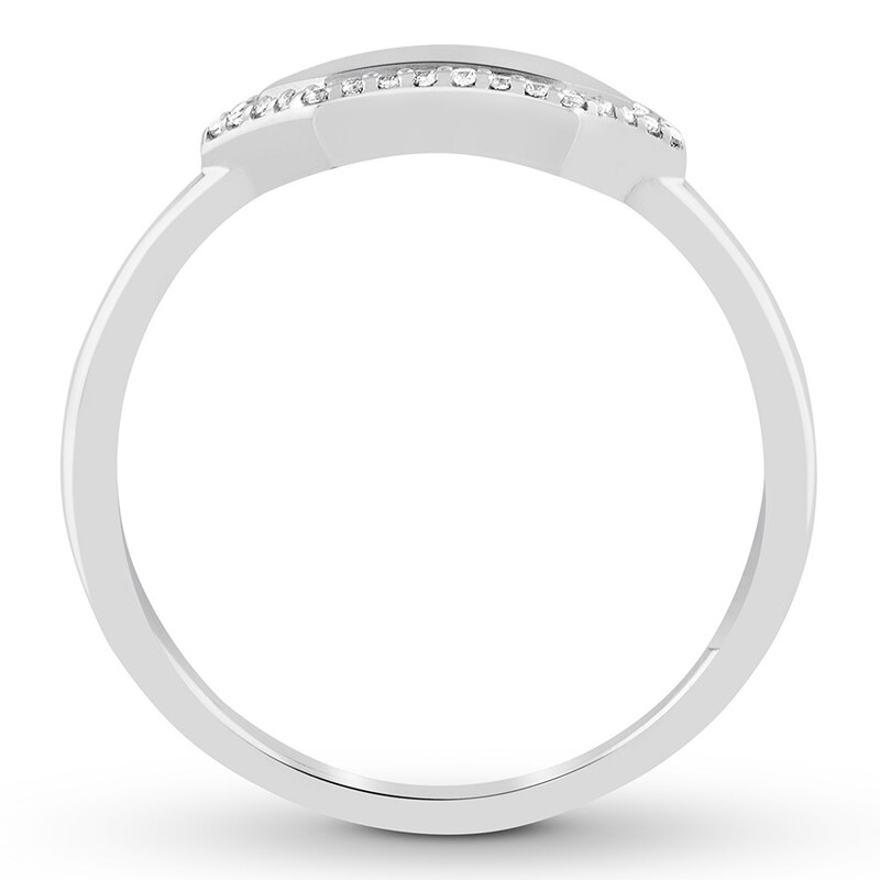 Diamond Geometric Ring 1/10 ct tw Round-cut Sterling Silver