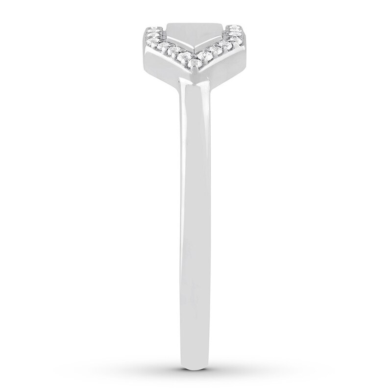 Diamond Geometric Ring 1/10 ct tw Round-cut Sterling Silver