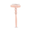 Thumbnail Image 2 of Multi-Diamond Pear-Shaped Halo Promise Ring 1/4 ct tw 10K Rose Gold