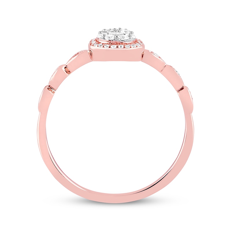 Diamond Promise Ring 1/4 ct tw Round-cut 10K Rose Gold