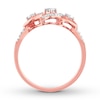 Thumbnail Image 2 of Diamond Heart Ring 1/4 ct tw Round-cut 10K Rose Gold