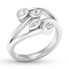 Thumbnail Image 3 of Bezel-set Diamond Ring 1/2 ct tw Oval/Pear 10K White Gold