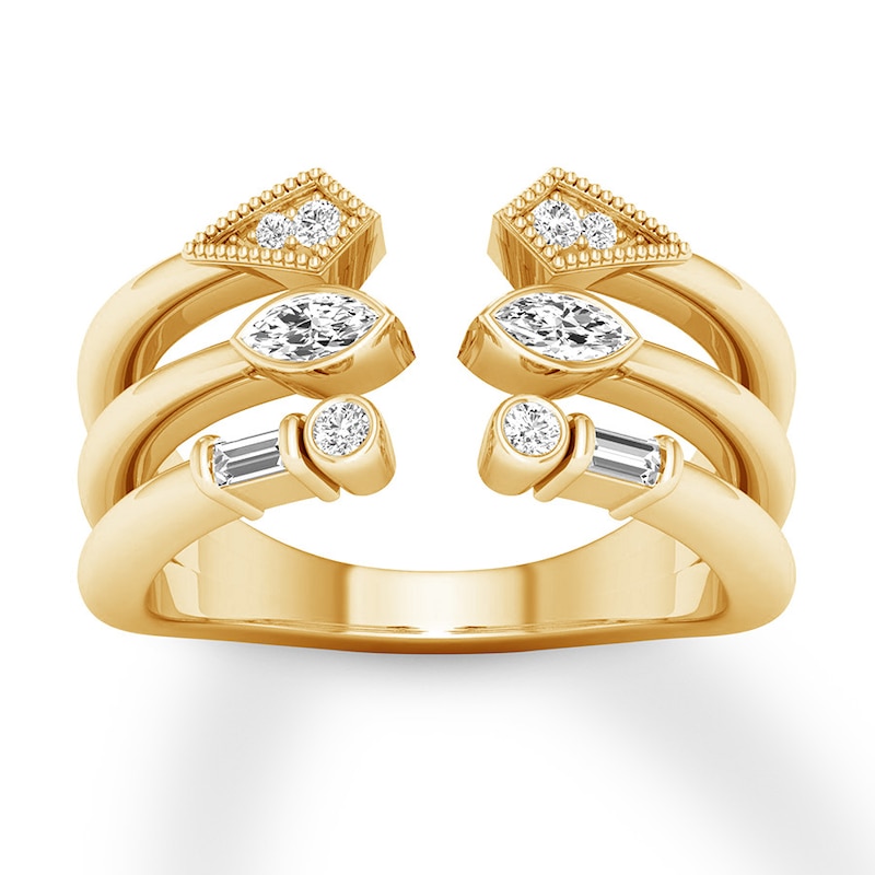 Diamond Deconstructed Ring 1/4 ct tw 10K Yellow Gold