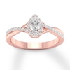 Thumbnail Image 0 of Diamond Ring 1/3 ct tw Pear & Round 10K Rose Gold