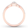 Thumbnail Image 2 of Diamond Ring 1/3 ct tw Pear & Round 10K Rose Gold