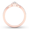 Thumbnail Image 1 of Diamond Ring 1/3 ct tw Pear & Round 10K Rose Gold