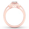Thumbnail Image 1 of Diamond Ring 1/3 ct tw Princess & Round 10K Rose Gold