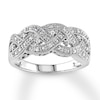 Thumbnail Image 0 of Diamond Woven Ring 1/8 ct tw Round-cut Sterling Silver