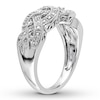 Thumbnail Image 1 of Diamond Woven Ring 1/8 ct tw Round-cut Sterling Silver