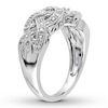 Thumbnail Image 2 of Diamond Woven Ring 1/8 ct tw Round-cut Sterling Silver