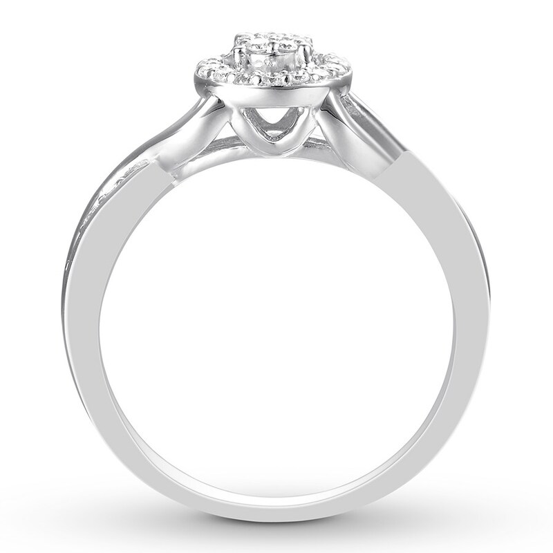 Diamond Fashion Ring 1/5 Carat tw 10K White Gold