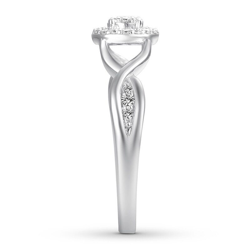 Diamond Fashion Ring 1/5 Carat tw 10K White Gold