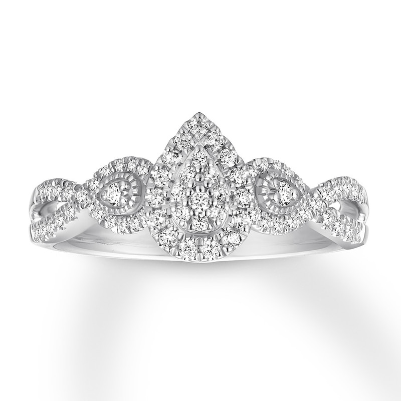 Main Image 1 of Diamond Fashion Ring 1/3 Carat tw 10K White Gold
