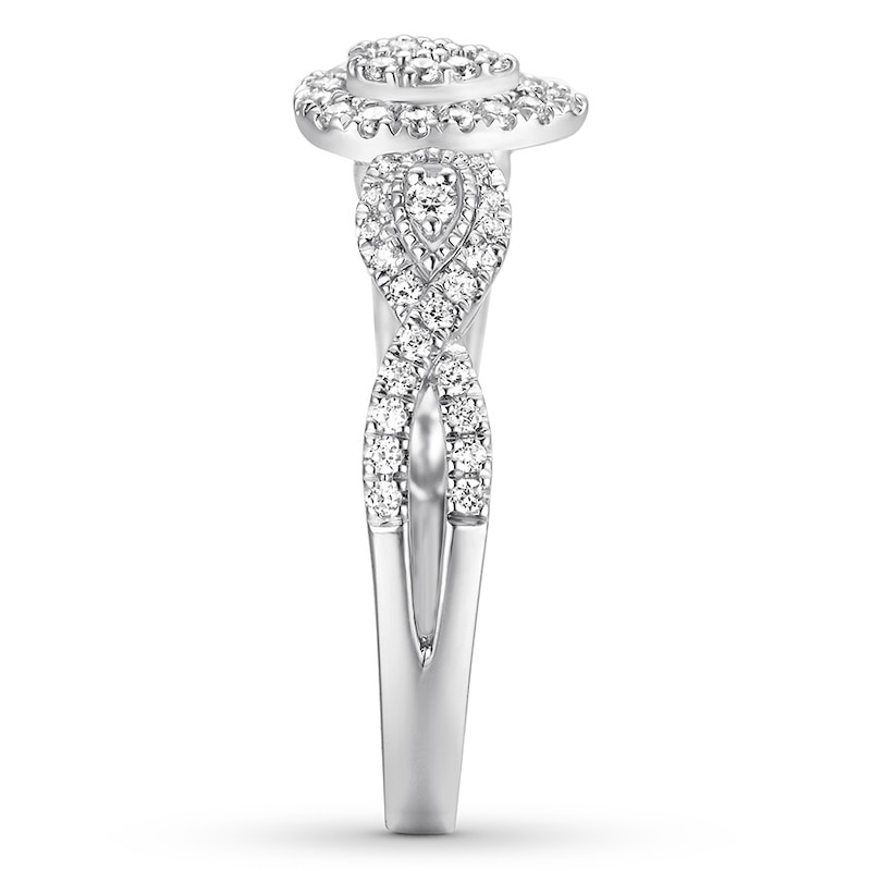 Main Image 3 of Diamond Fashion Ring 1/3 Carat tw 10K White Gold