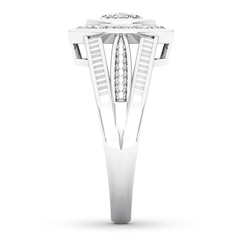 Diamond Ring 1/15 ct tw Round-cut 10K White Gold