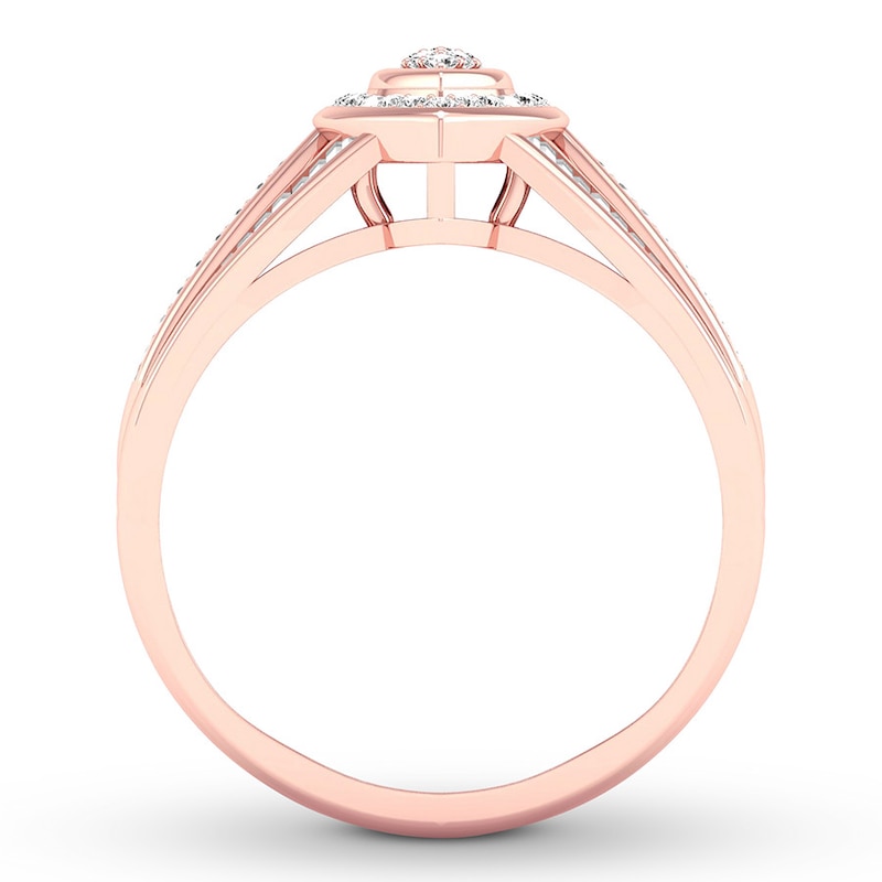 Diamond Ring 1/15 ct tw Round-cut 10K Rose Gold